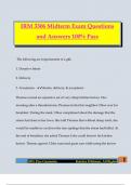 IRM 3306 Midterm Exam Questions and Answers 100&percnt; Pass