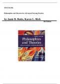 Test Bank for Philosophies and Theories for Advanced Nursing Practice 4th Edition by Janie B&period; Butts&comma; All Chapters 
