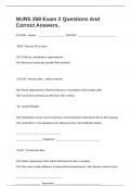 NURS 358 Exam 2 Questions And Correct Answers&period;