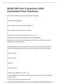 NURS 358 Test 3 Questions With Guaranteed Pass Solutions&period;