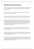 NR 508 Final Pharm Exam