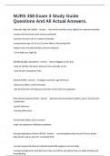 NURS 358 Exam 3 Study Guide Questions And All Actual Answers&period;