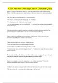 ATI Capstone- Nursing Care of Children Q&A 