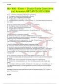 Nur 600 - Exam 1 Study Guide Questions and Answers UPDATED 2025-2026