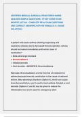 CERTIFIED MEDICAL-SURGICAL REGISTERED NURSE  2025&sol;2026 SAMPLE QUESTIONS &sol; STUDY GUIDE EXAM   NEWEST ACTUAL  COMPLETE REAL EXAM QUESTIONS                 AND CORRECT ANSWERS WITH RATIONALES &sol;A&plus; GUIDE  SOLUTION&excl;&excl;
