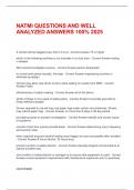 NATMI QUESTIONS AND WELL  ANALYZED ANSWERS 100&percnt; 2025