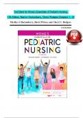 TEST BANK For Wong&rsquo;s Essentials of Pediatric Nursing&comma; 11th Edition by Marilyn Hockenberry&comma; Cheryl Rodgers&comma; Verified Chapters 1 - 31&comma; Complete Newest Version