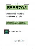 SEP3702 - ASSIGNMENT 2 SOLUTIONS &lpar;SEMESTER 01 - 2025&rpar;