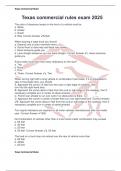 Texas commercial rules exam 2025