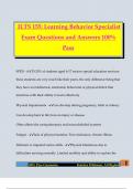 ILTS 155&colon; Learning Behavior Specialist Exam Questions and Answers 100&percnt; Pass