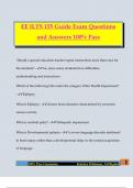 EE ILTS 155 Guide Exam Questions and Answers 100&percnt; Pass