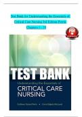 TEST BANK For Understanding the Essentials of Critical Care Nursing&comma; 3rd Edition by Perrin&comma; Verified Chapters 1 - 19&comma; Complete Newest Version