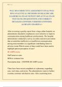 WGU D514 OBJECTIVE ASSESSMENT FINAL&sol;WGU D514 ANALYTICAL METHODS OF HEALTHCARE LEADERS OA EXAM NEWEST 2025 ACTUAL EXAM TEST BANK 200 QUESTIONS AND CORRECT DETAILED ANSWERS &lpar;VERIFIED ANSWERS&rpar; &vert;ALREADY GRADED A&plus;