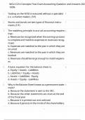 WGU C214 Concepts Final Exam Accounting Question and Answers