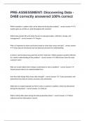 PRE-ASSESSMENT&colon; Discovering Data - D468 correctly answered 100&percnt; correct