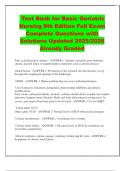 Test Bank for Basic Geriatric  Nursing 8th Edition Full Exam  Complete Questions with  Solutions Updated 2025&sol;2026  Already Graded 