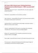 PLC Exam 2025 Actual exam &lpar;Testing Real Exam Questions&rpar;and verified Answers &lpar; 100&percnt; accurate&rpar; GET IT RIGHT