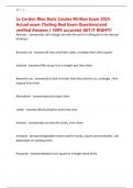 Le Cordon Bleu Basic Cuisine Written Exam 2025 Actual exam &lpar;Testing Real Exam Questions&rpar;and verified Answers &lpar; 100&percnt; accurate&rpar; GET IT RIGHT&excl;&excl;