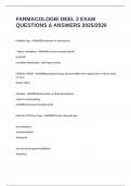 FARMACOLOGIE DEEL 2 EXAM QUESTIONS & ANSWERS 2025&sol;2026