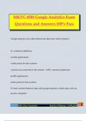MKTG 4500 Google Analytics Exam Questions and Answers 100&percnt; Pass