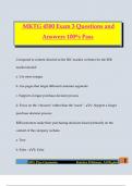 MKTG 4500 Exam 3 Questions and Answers 100&percnt; Pass
