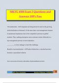 MKTG 4500 Exam 3 Questions and Answers 100&percnt; Pass