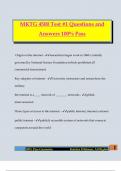 MKTG 4500 Test &num;1 Questions and Answers 100&percnt; Pass