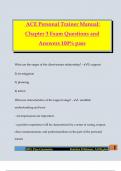  ACE Personal Trainer Manual&colon; Chapter 3 Exam Questions and Answers 100&percnt; pass