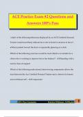 ACE Practice Exam &num;2 Questions and Answers 100&percnt; Pass