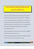 ACE-Section 2 Quiz Questions and Answers 100&percnt; Pass