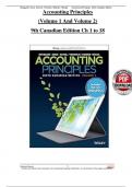 Solution Manual for Accounting Principles Volume 1 & Volume 2, 9th Canadian Edition Jerry J. Weygandt, Verified Chapters 1 - 20, Complete Newest Version