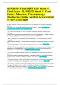NURS6521 Final&sol;NURS 6521 Week 11 Final Exam &sol; NURS6521 Week 11 Final Exam &colon; Advanced Pharmacology&colon; Walden University &lpar;Verified Answers&rpar;&sol;get it 100&percnt; accurate&excl;&excl;