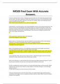 NR509 Final Exam With Accurate Answers&period;