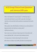 ACE Group Fitness Exam Questions and Answers 100&percnt; pass