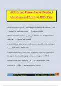 ACE Group Fitness Exam Chapter 4 Questions and Answers 100&percnt; Pass