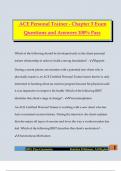 ACE Personal Trainer - Chapter 3 Exam Questions and Answers 100&percnt; Pass