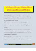 ACE Personal Trainer - Chapter 5 Exam Questions and Answers 100&percnt; Pass