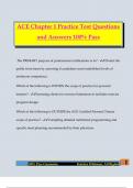 ACE Personal Trainer Bundled Exams Questions and Answers 100&percnt; Pass Guaranteed