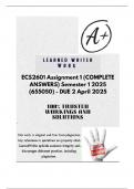 ECS2601 Assignment 1 &lpar;COMPLETE ANSWERS&rpar; Semester 1 2025 &lpar;655050&rpar; - DUE 2 April 2025&semi; 100&percnt; TRUSTED Complete&comma; trusted solutions and explanations