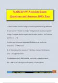 NABCEP PV Associate Exam Questions and Answers 100&percnt; Pass