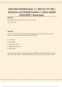 NUR 204&sol; NUR204 Exam 2 &vert; 100 OUT OF 100 &vert; Questions and Verified Answers &vert; Latest Update 2025&sol;2026 &vert; Rasmussen&period;