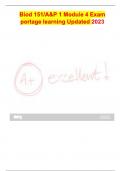 Biod 151 A&P 1 Module 4 Exam portage learning Updated solutions