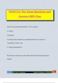 NYLE Civ&period; Pro&period; Exam Questions and Answers 100&percnt; Pass