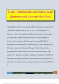  NYLE - Matrimonial and Family Exam Questions and Answers 100&percnt; Pass