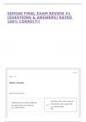 SEM580 FINAL EXAM REVIEW &num;1 &lpar;QUESTIONS & ANSWERS&rpar; RATED 100&percnt; CORRECT&excl;&excl;