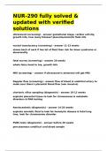 NUR-290 fully solved & updated with verified solutions&period;