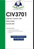 CIV3701 Assignment 1 &lpar;QUALITY ANSWERS&rpar; Semester 1 2025