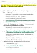 WGU D351 FUNCTIONS OF HUMAN RESOURCE MANAGEMENT PRE-ASSESSMENT QUESTIONS WITH VERIFIED CORRECT ANSWERS