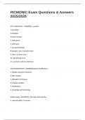 PICMONIC Exam Questions & Answers 2025&sol;2026