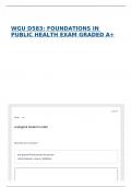 WGU D583&colon; FOUNDATIONS IN PUBLIC HEALTH EXAM GRADED A&plus;